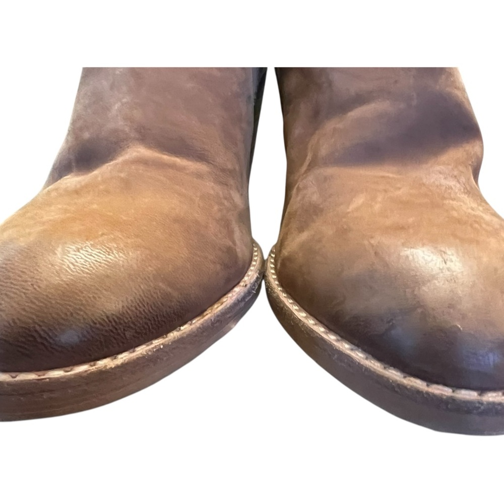 DOLCE VITA Jaeger Nubuck Leather Double Zip Bootie Teak Block Heel - Picture 11 of 15